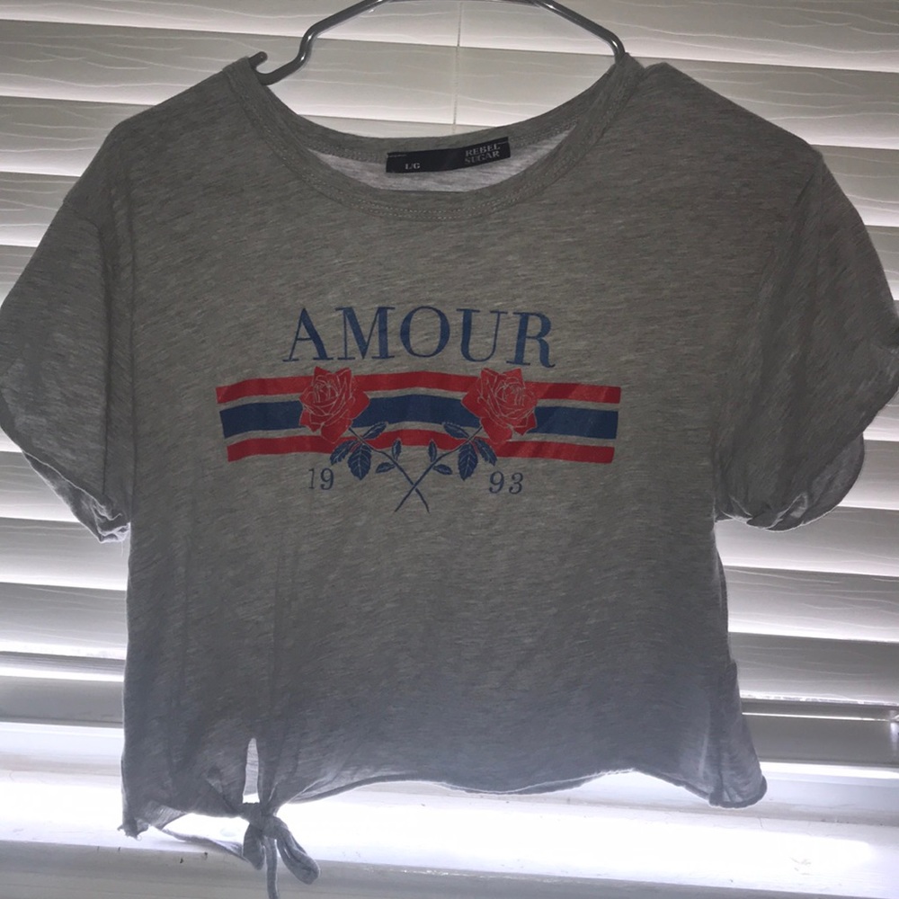 Grey crop top